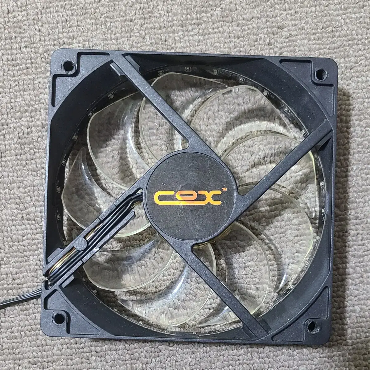 PC FAN, COX  120mm 스파클 오랜지 LED PC 냉각팬