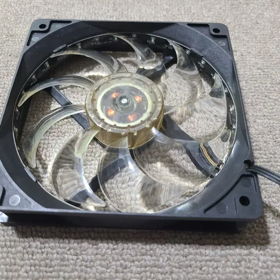 PC FAN, COX  120mm 스파클 오랜지 LED PC 냉각팬