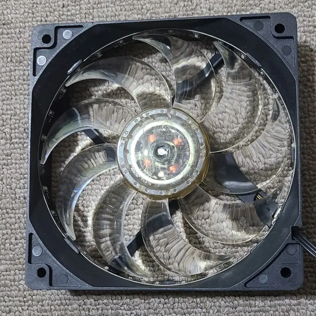 PC FAN, COX  120mm 스파클 오랜지 LED PC 냉각팬