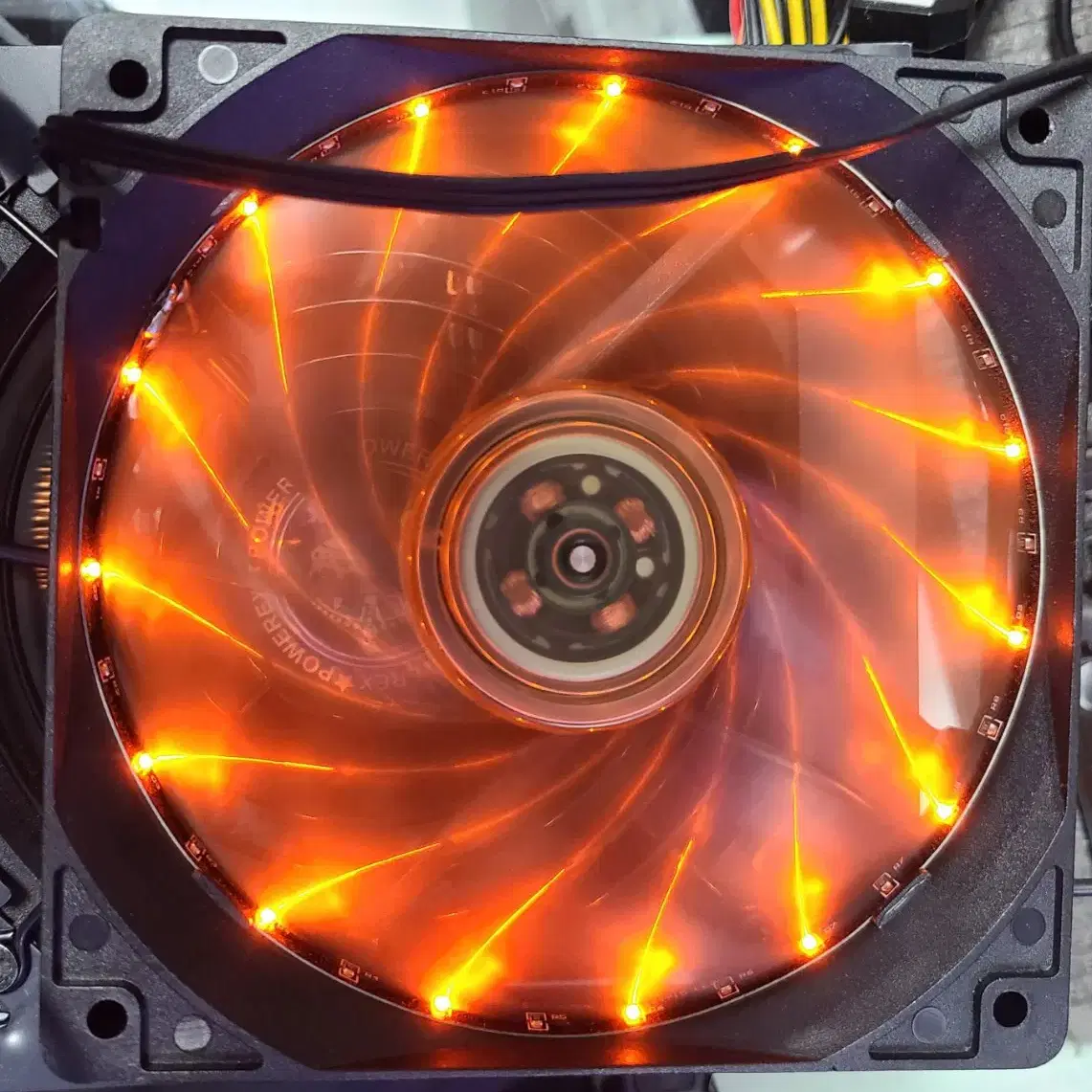 PC FAN, COX  120mm 스파클 오랜지 LED PC 냉각팬