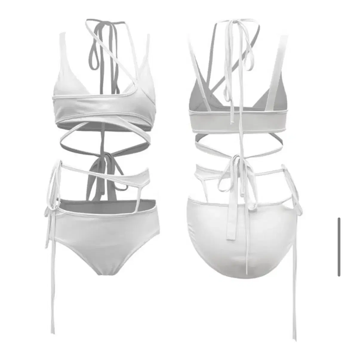 [새상품/ NACHE] WIND LAYERED BIKINI WHITE