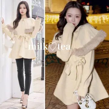 새상품 택 포함 Rady 케이프 니트 코트 아이보리 M사이즈