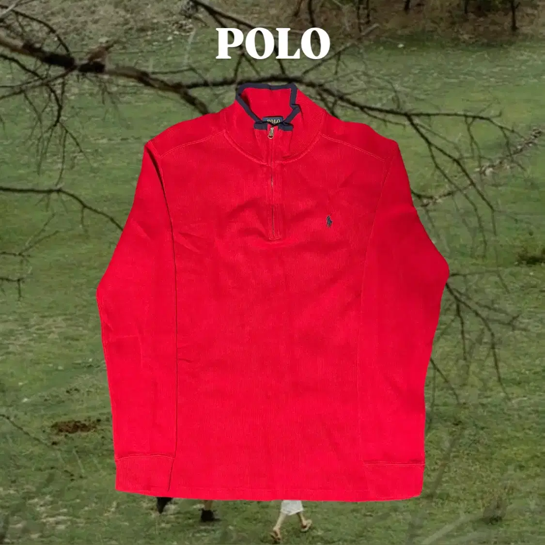 POLO 목플라 지퍼니트