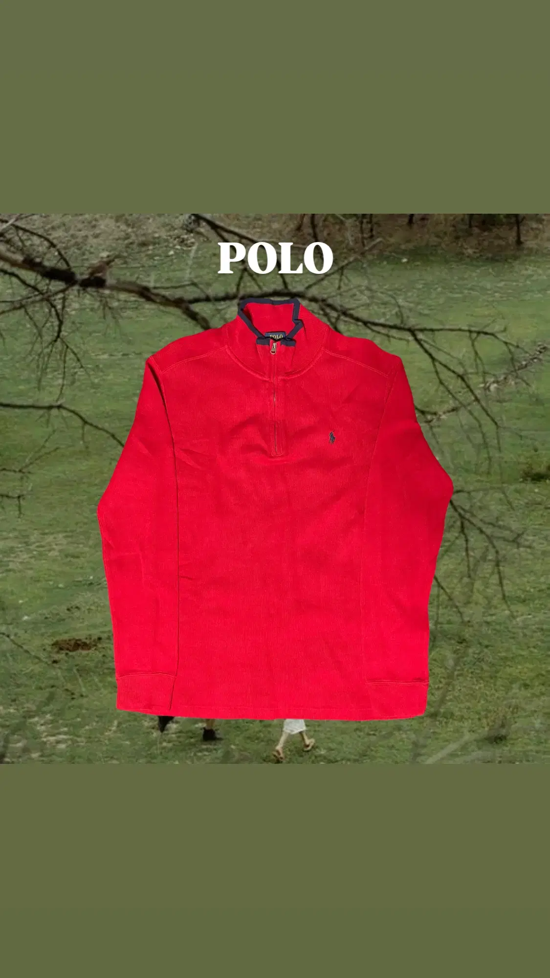 POLO 목플라 지퍼니트