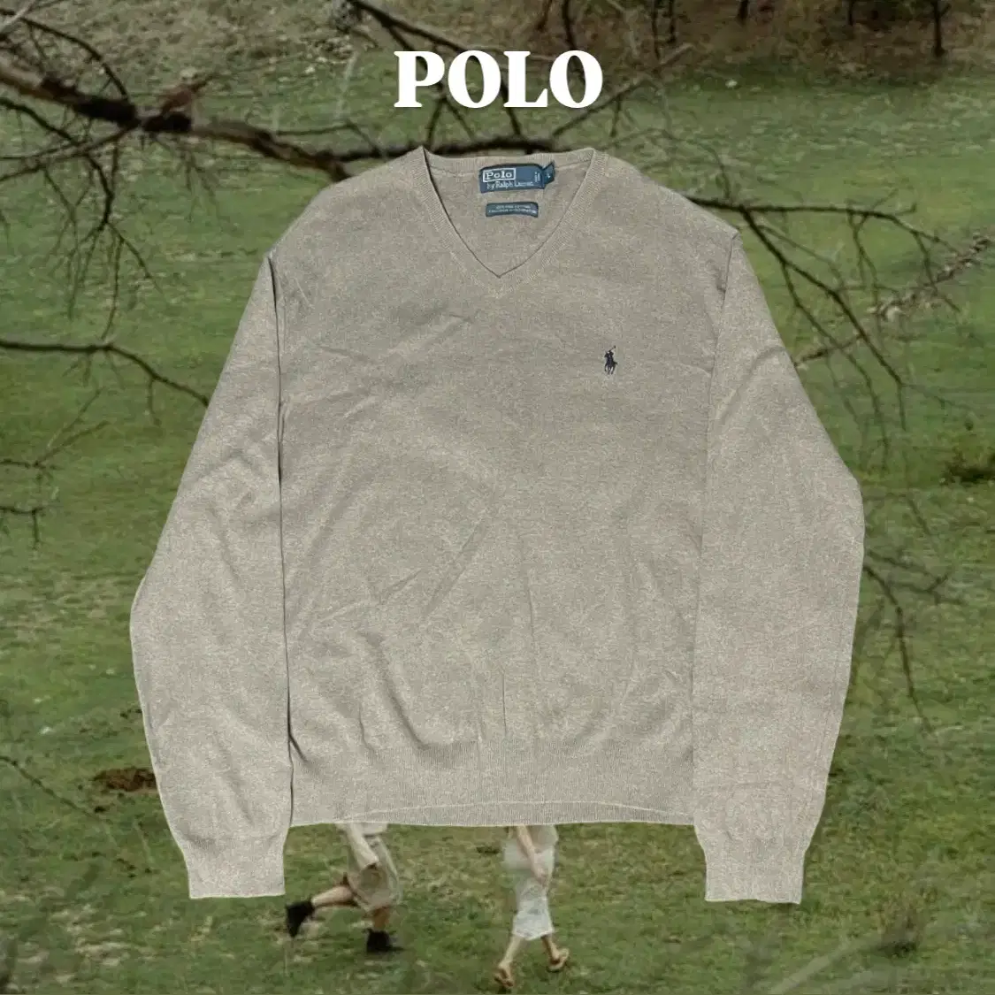 POLO 브이넥 니트