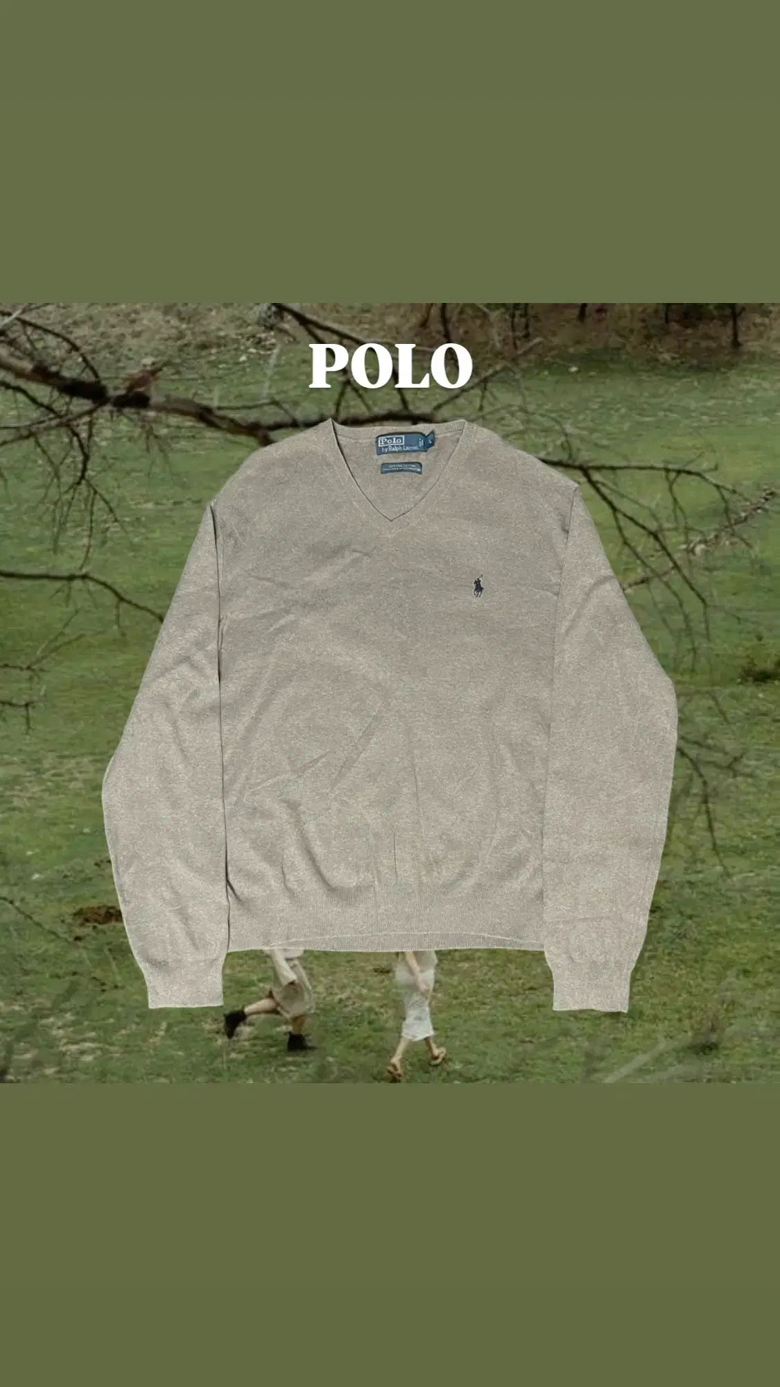 POLO 브이넥 니트