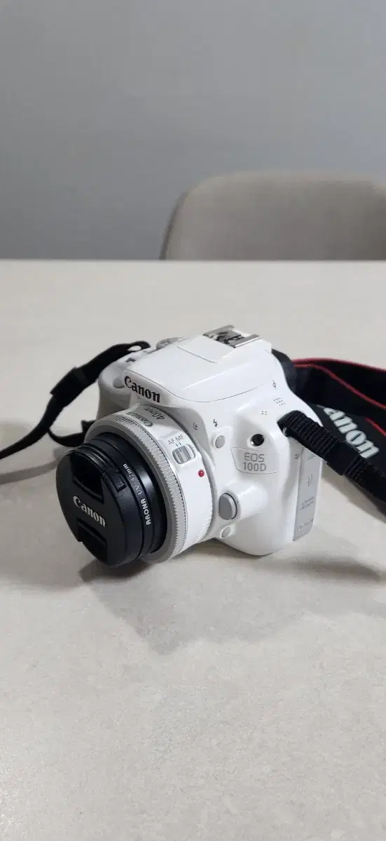 캐논 eos 100d 화이트 블랙렌즈 가방 포함