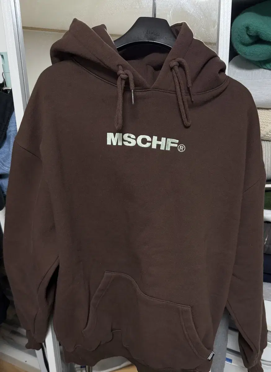 Mschf 미스치프 18fw 브라운 후드티