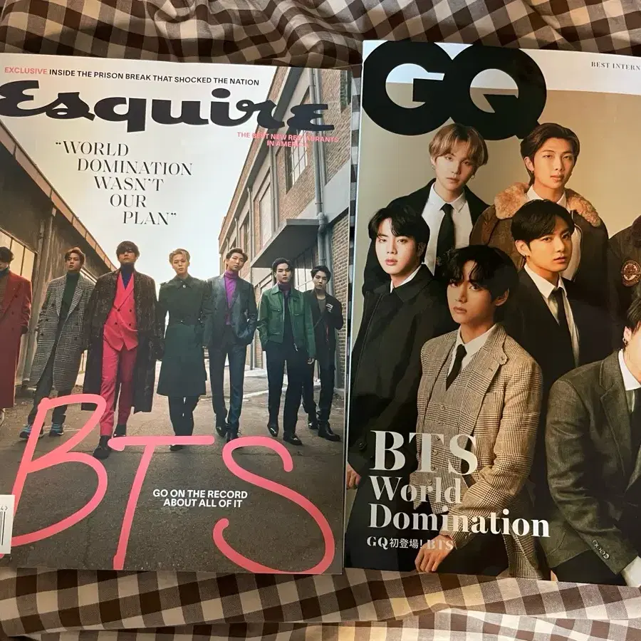 방탄 GQ 일본, 에스콰이어 usa