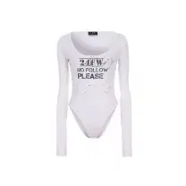 플리즈노팔로우 플노팔 maya bodysuit white