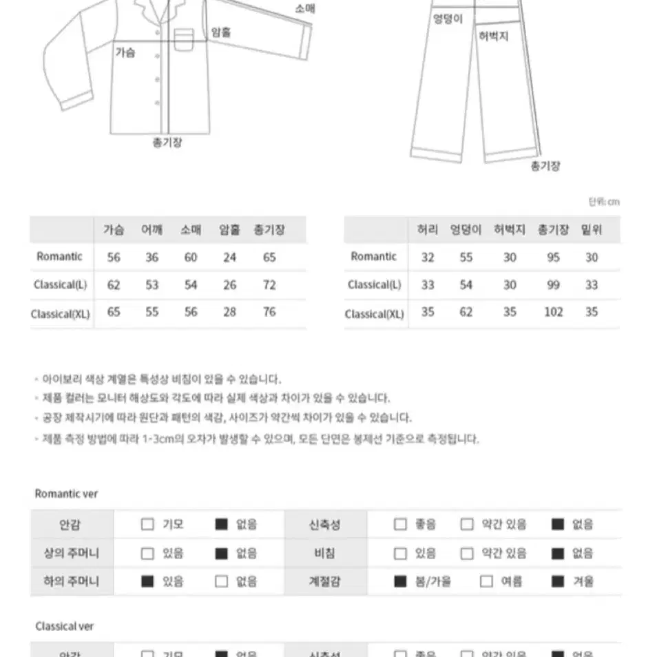 [쥬니쥬]깅엄 체크 잠옷 세트