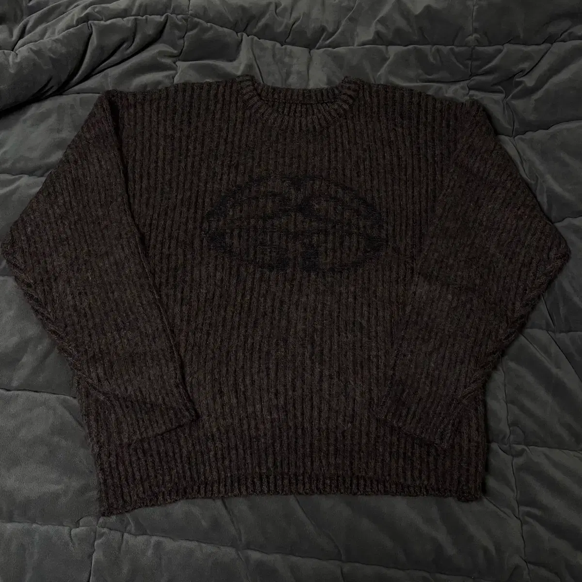 Mahagrid Eclipse Logo Reversible Knit Brown S