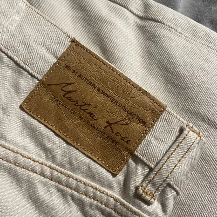 Martine Rose white logo denim 화이트 데님