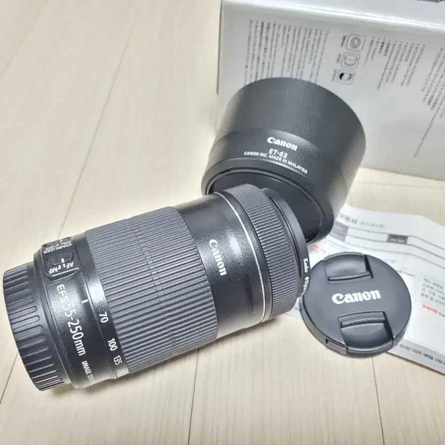 A급 캐논 망원렌즈 박스세트 EF-S 55-250mm STM