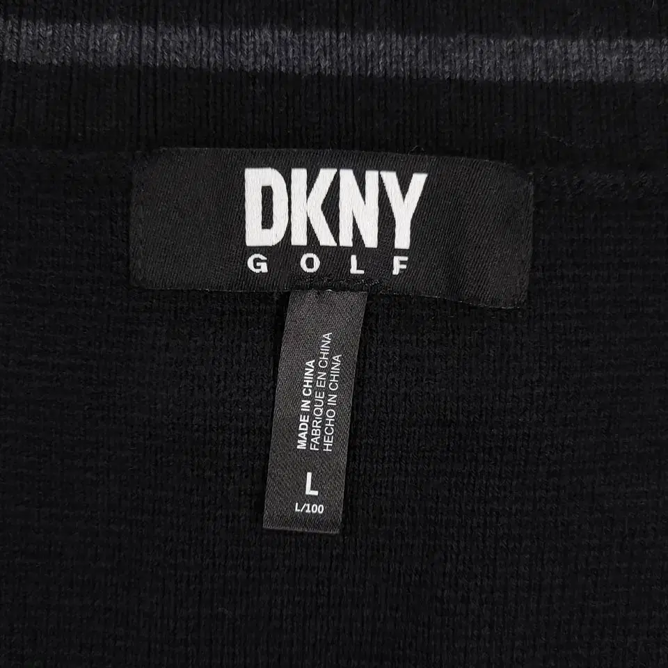 DKNY 디케이앤와이 골프 블랙 심플 라이닝 브이넥 프레피룩 가디건  L