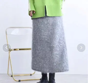 Eimee Law 반짝이 타이트 샤기 스커트 에이미 로우 실버