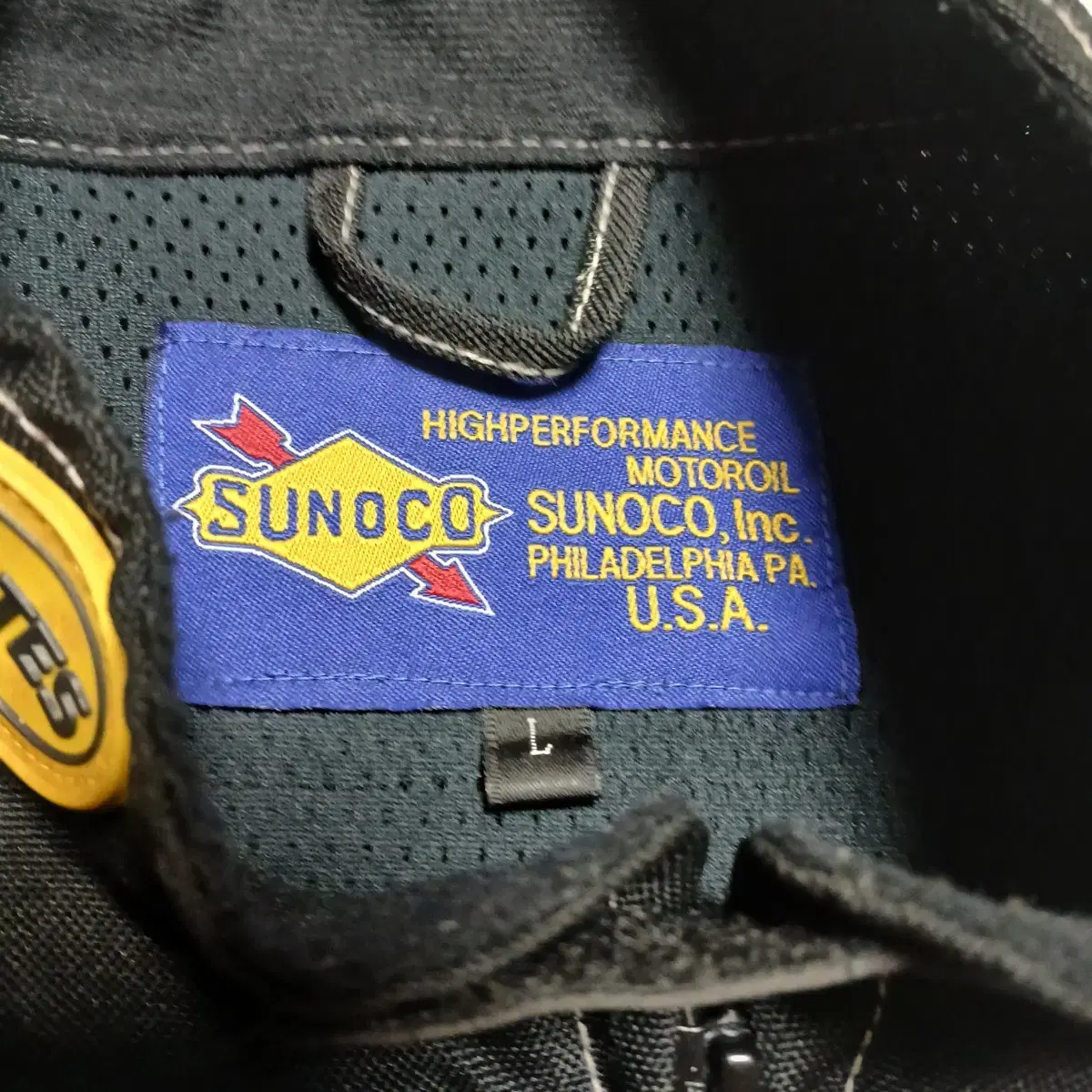 SUNOCO 베이츠 레이싱 자켓 바이커 자켓 빈티지