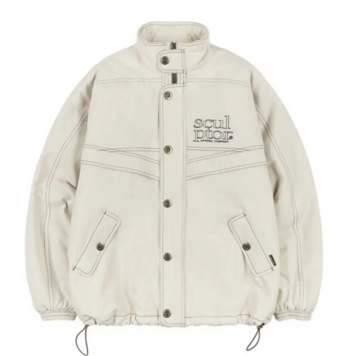 스컬프터 Contrast Stitch Work Jacket Cream