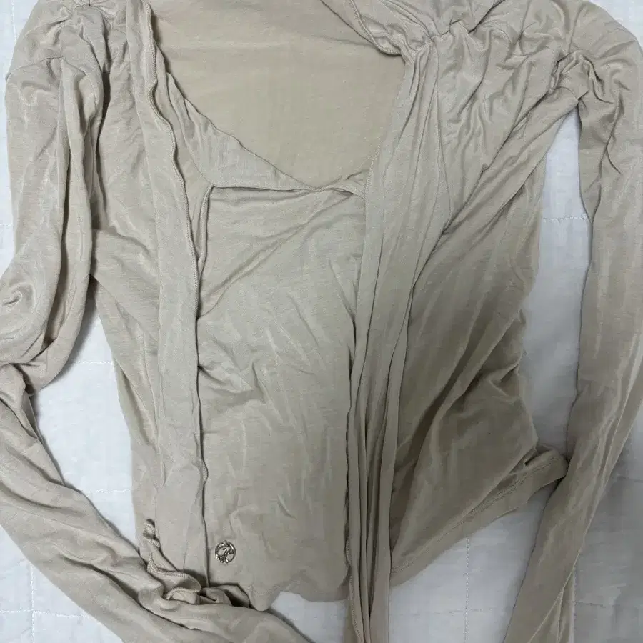 BLAIRE TIE TOP beige