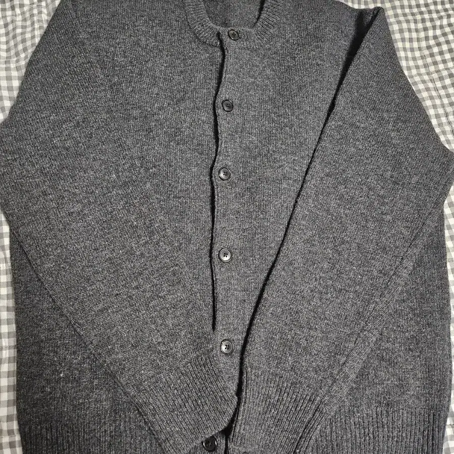 브랜디드 wool crop cardigan 가디건 차콜 xl