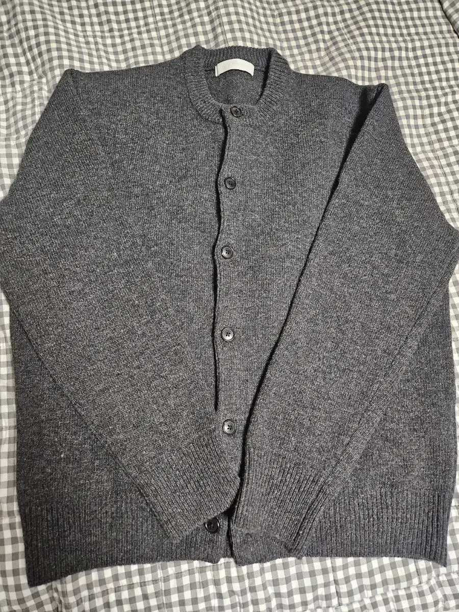 브랜디드 wool crop cardigan 가디건 차콜 xl