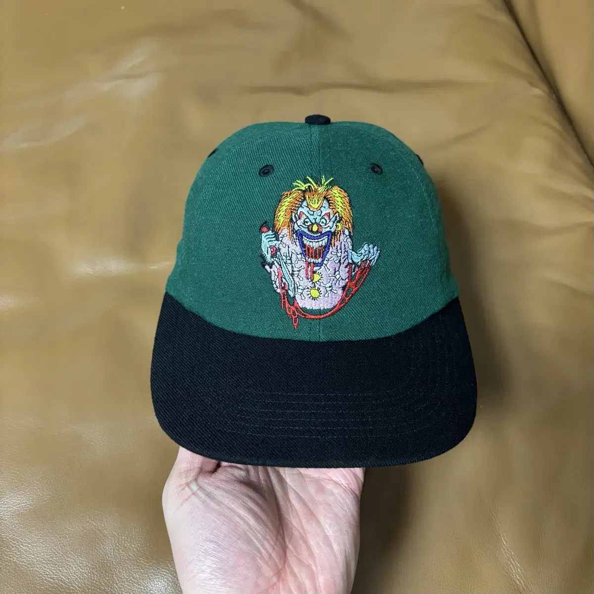 Supreme 슈프림 6패널 볼캡 모자 Crown Green/Black