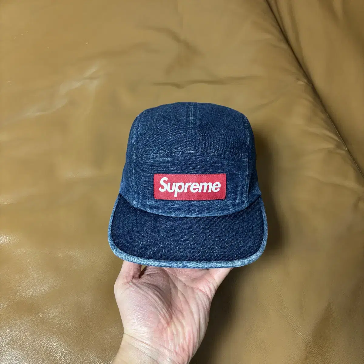 Supreme 슈프림 데님 캠프캡 모자 (Washed Denim)