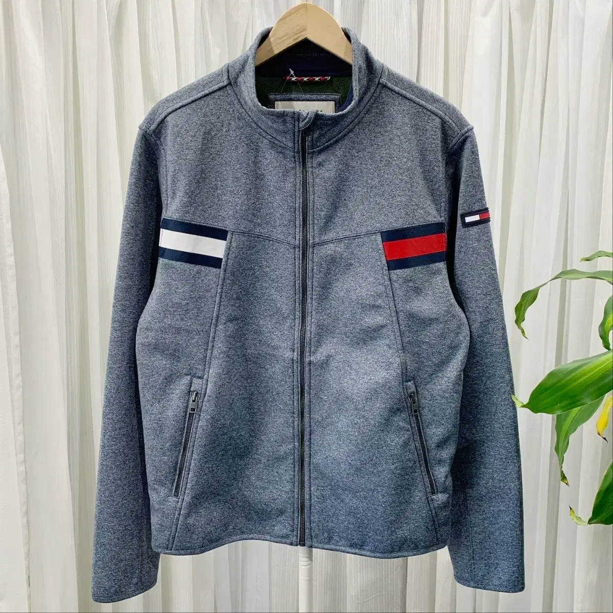 타미힐피거 TOMMY JEANS 본딩 기모 집업