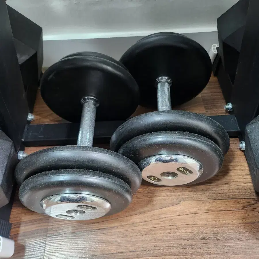 아령 12kg  2개 (개당 20000원)