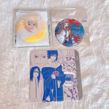 NARUTO 미나토 이타치 사스케 아트 코스터 옥좌 페인트 캔배지