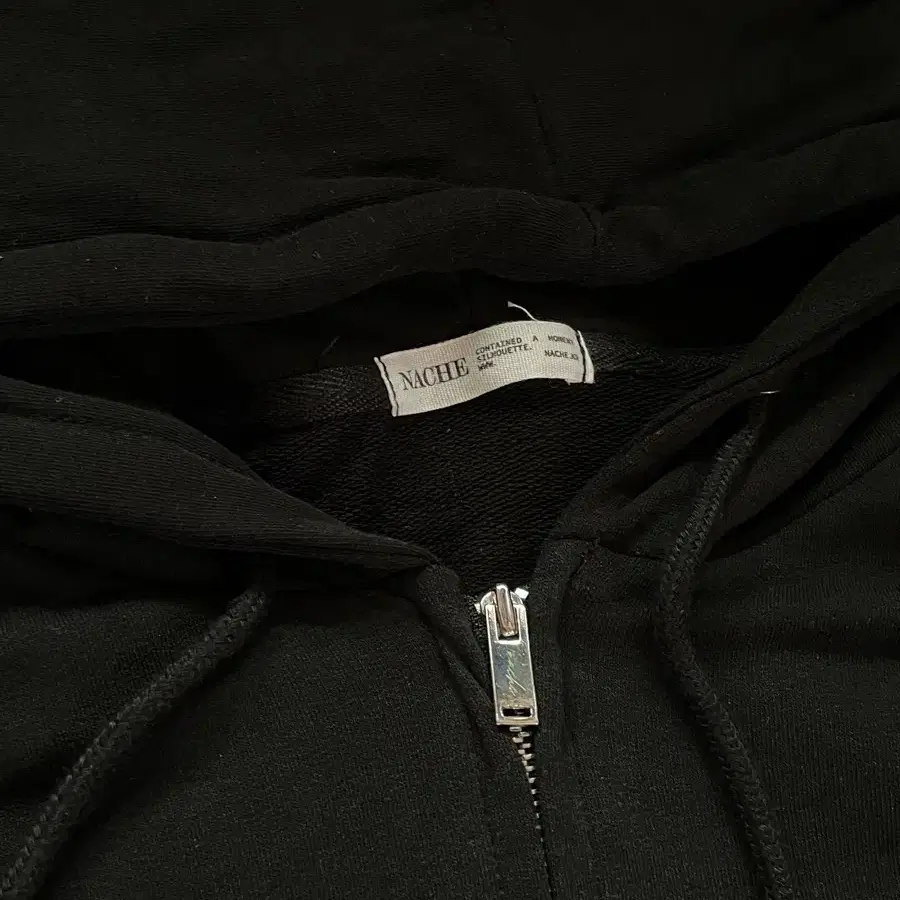 나체 EMPTY SLIM FIT HOODIE ZIP-UP 블랙