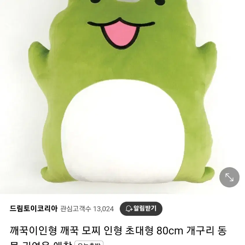 깨꾹이 개구리 대형 인형 50cm