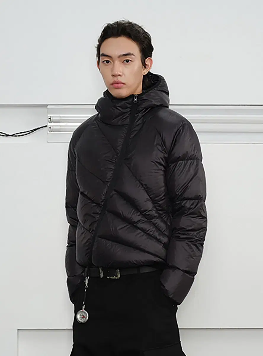 사선 경량패딩 다운 자켓 diagonal jacket