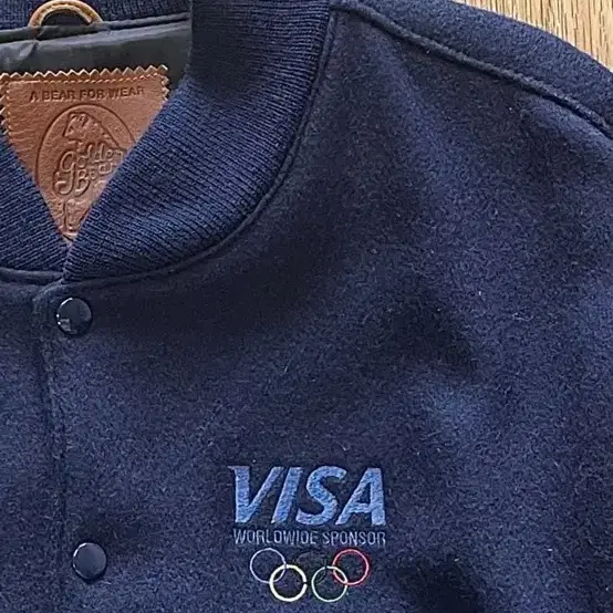 Made USA 골든베어 올림픽 visa 빈티지 바시티 자켓