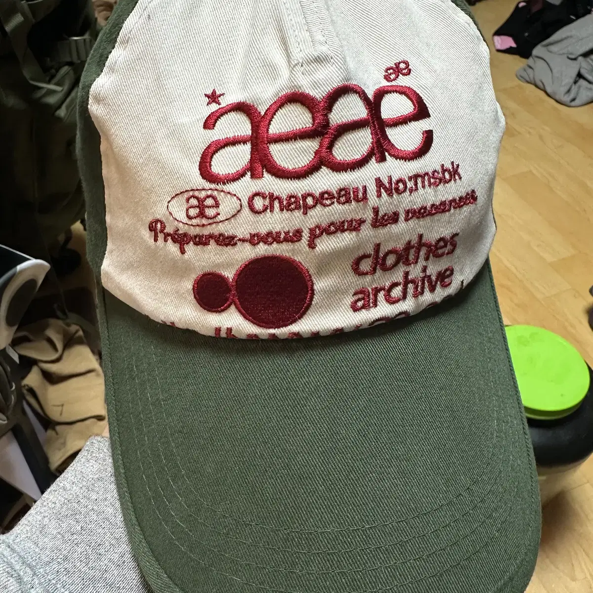 aeae WEB LOGO 5 PANNEL BALL CAP 볼캡