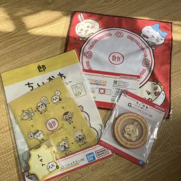 치이카와 (먼작귀) 제일복권 라면 타월 페이스 타월 등 3점