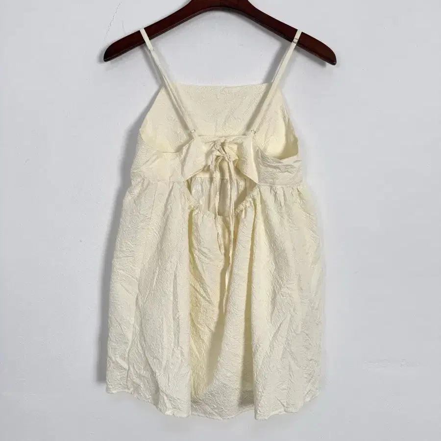 Vintage Crinkled Ivory Slip Dress