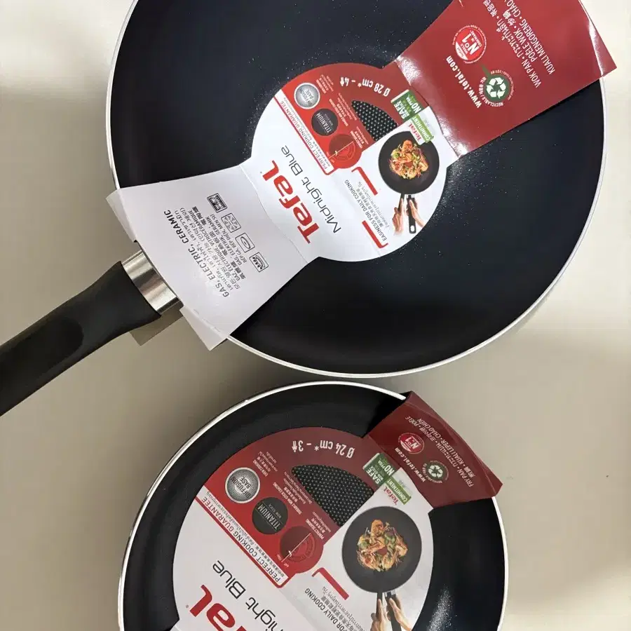 TEFAL 팬&냄비 PTFE 24cm + 28cm 미드나잇블루