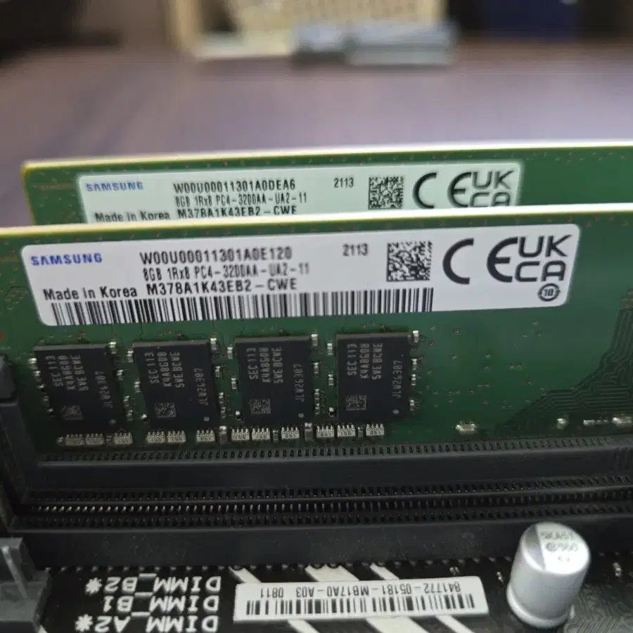 cpu i5 11세대, 램 ddr4 8gb, board B560 팝니다