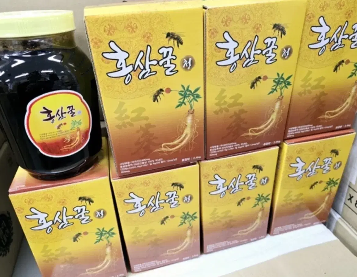 홍삼꿀청 2.4kg 벌꿀+홍삼청(국내산) 12통