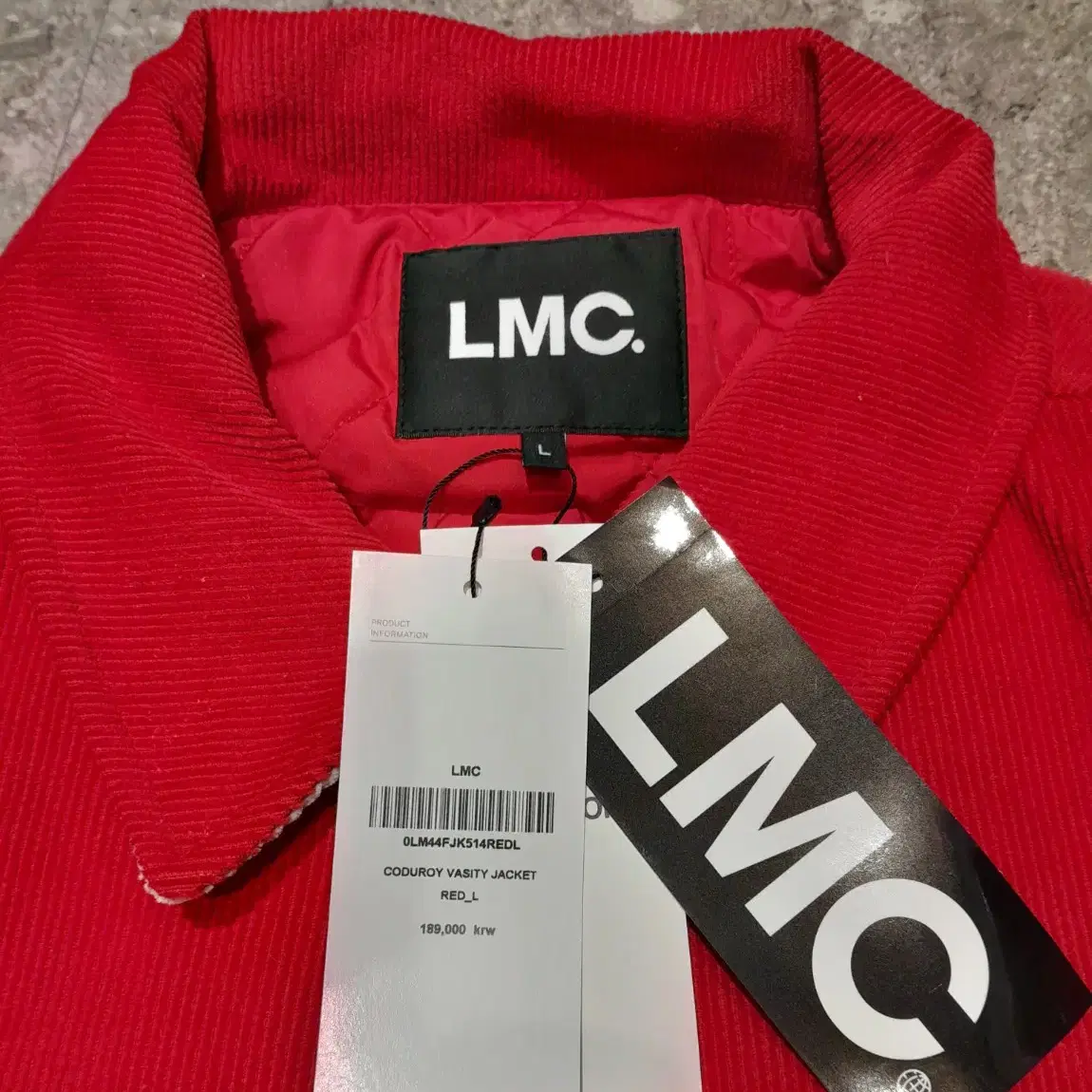 (새상품) LMC 코듀로이 퀄팅 스타디움 자켓 (L)