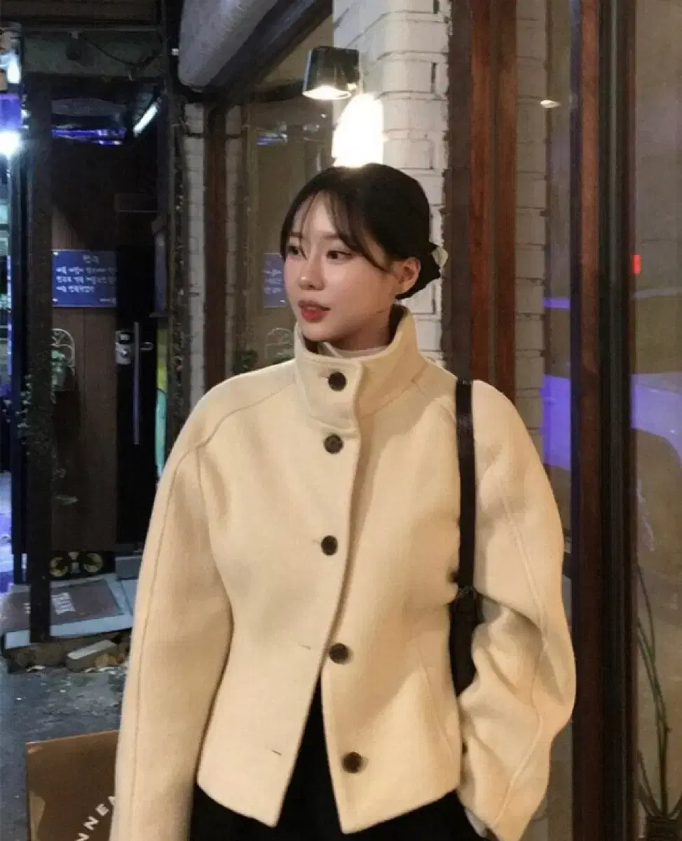 래이브 high neck short coat