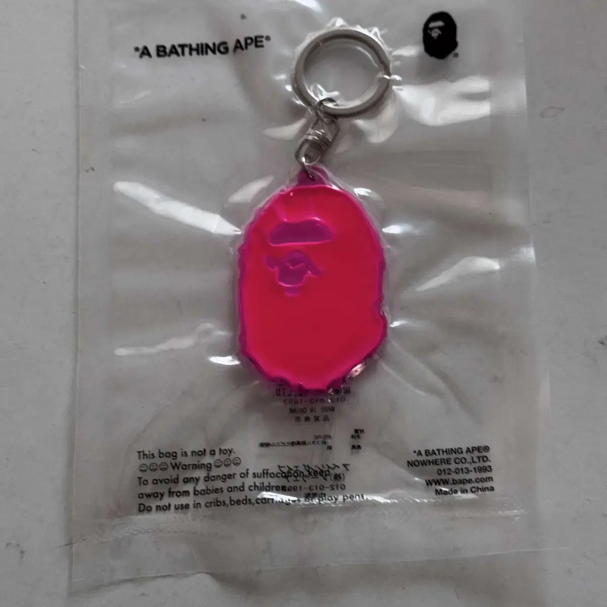 BAPE 베이프 PINK HEAD KEYCHAIN 핑크 머리 열쇠고리