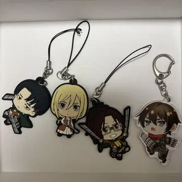 진격의 거인 키링 세트 리바이 미카사 히스토리아 한지