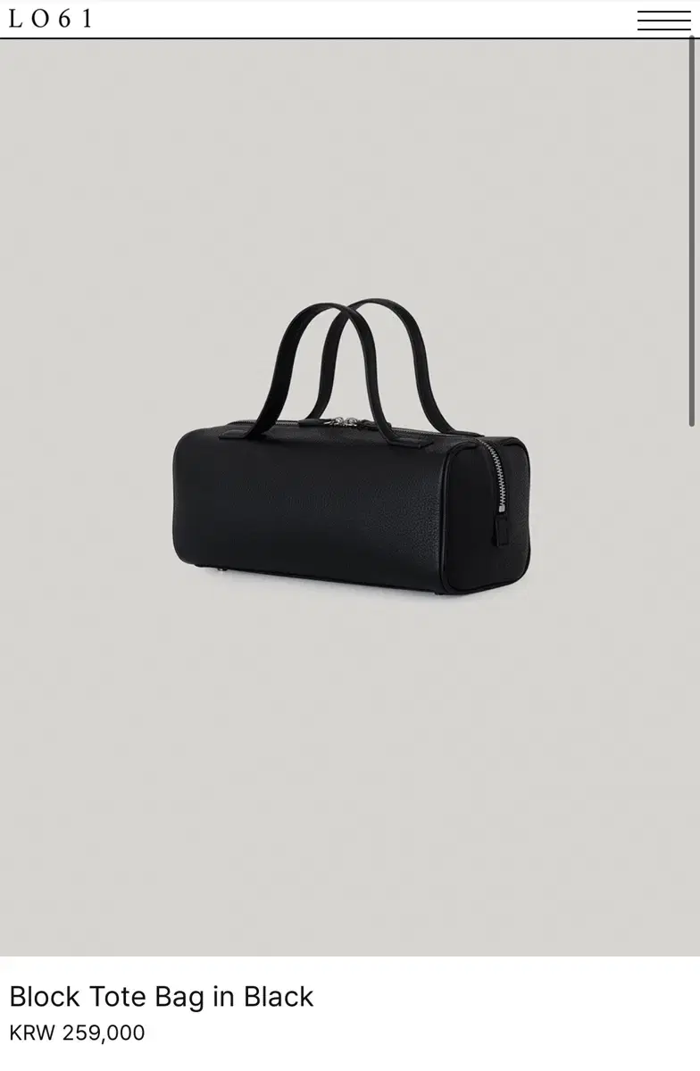 Lo61 Block Tote Bag in Black