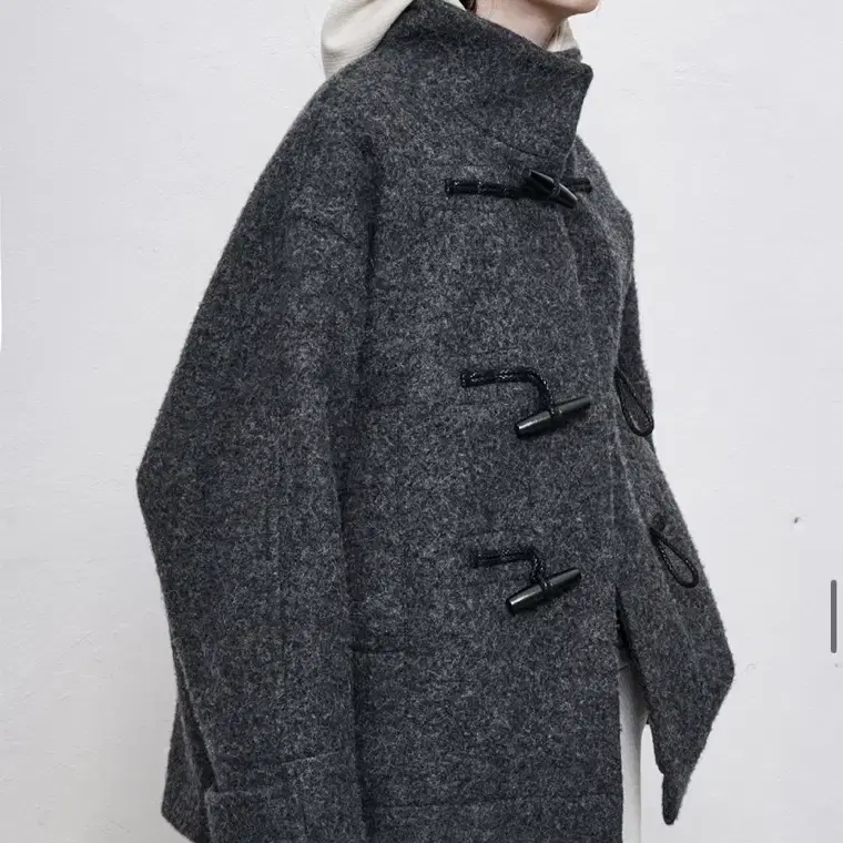 리파인드902 코트 Hairy Wool Duffle Half Coat