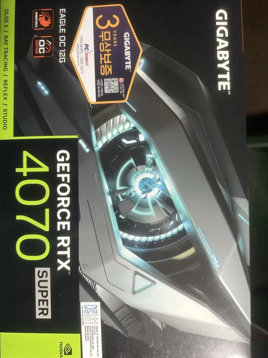 One 12GB GIGABYTE RTX 4070 SUPER EAGLE Direct sales in Daegu