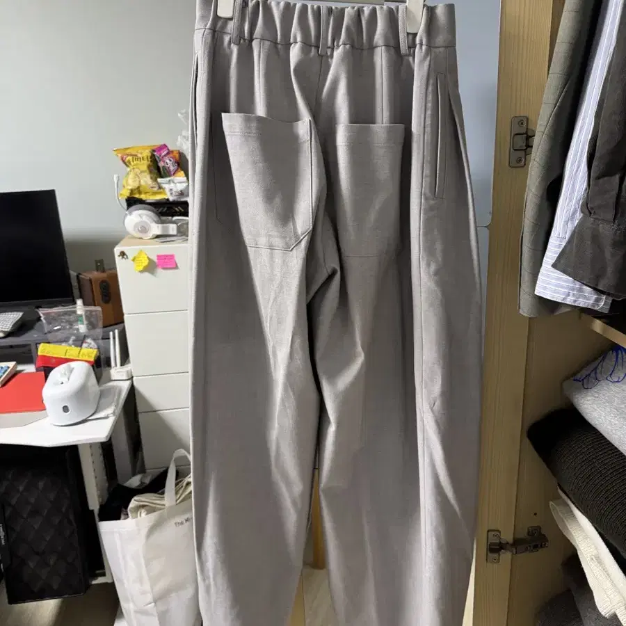 비긴202 five pleats wool pants 멜란지그레이 1사이즈