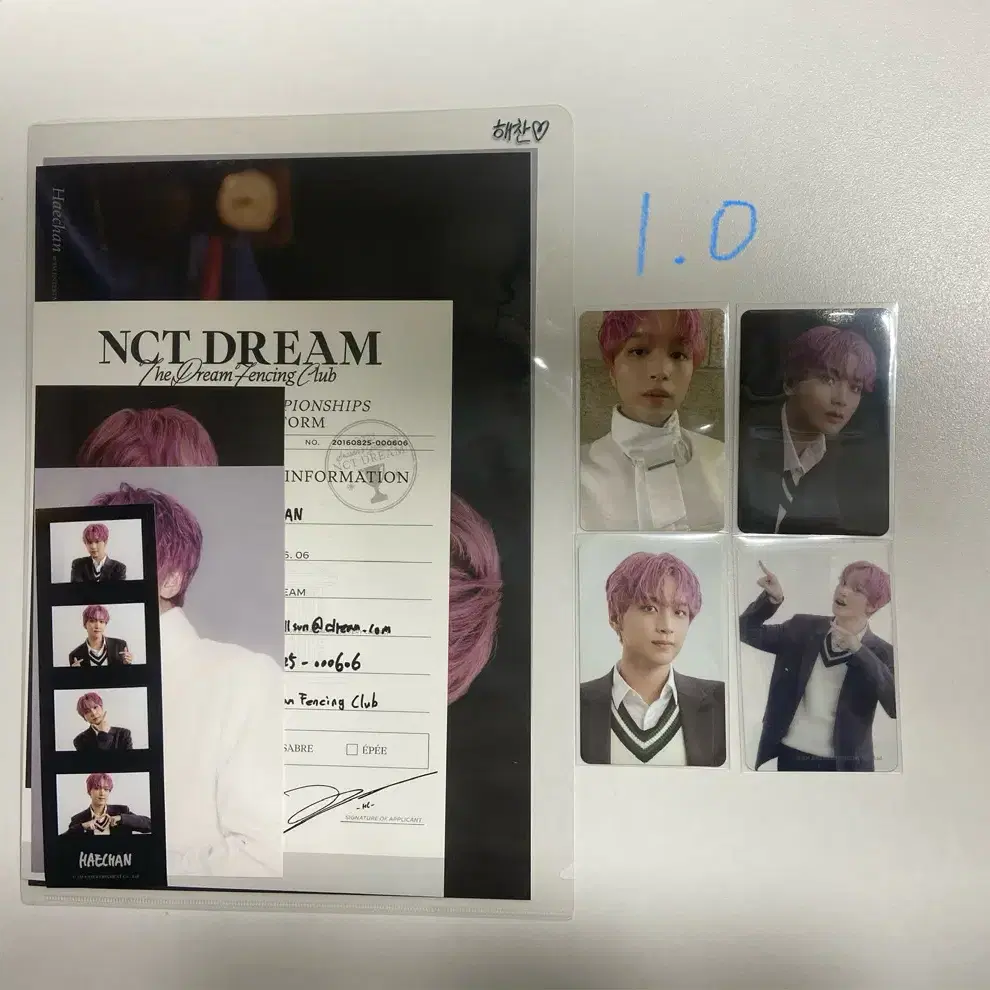 해찬 nct dream 127 시즌그리팅 시그 디아이콘 포토카드