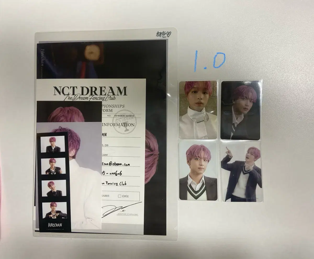 해찬 nct dream 127 시즌그리팅 시그 디아이콘 포토카드